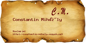 Constantin Mihály névjegykártya