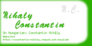 mihaly constantin business card